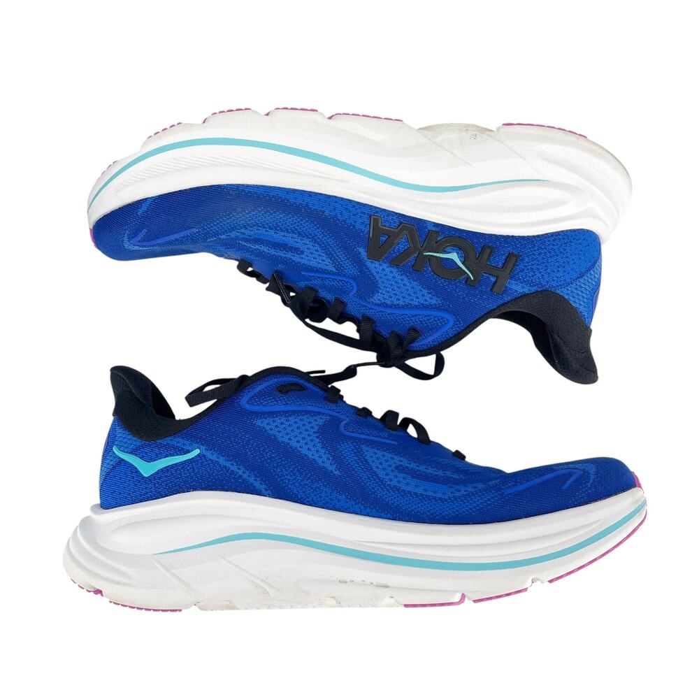 HOKA Clifton 10 Running Shoes Night Sky Ultramarine Cushioned Womens 10 Sneakers - Picture 2 of 10